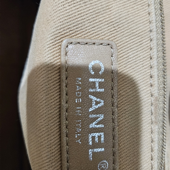 Canvas Sequin Small Deauville Tote Ecru - Picture 8 of 12